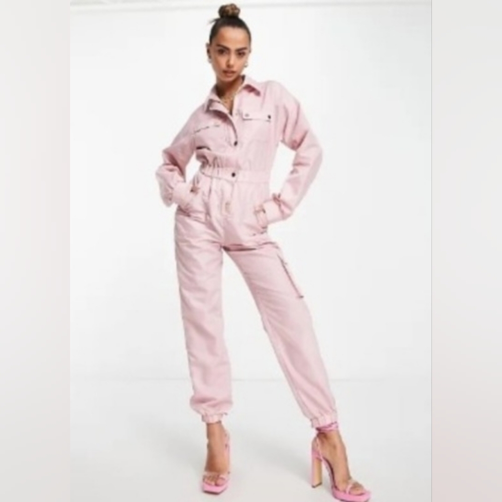 Miss Selfridge Light Pink Jumpsuit